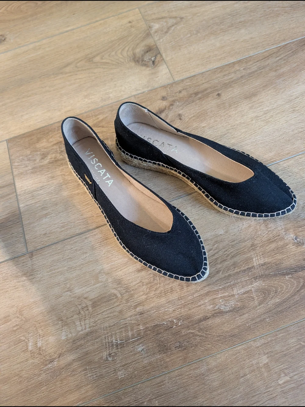 Black Espadrille Flats - Women's Slip-On Canvas Shoes
